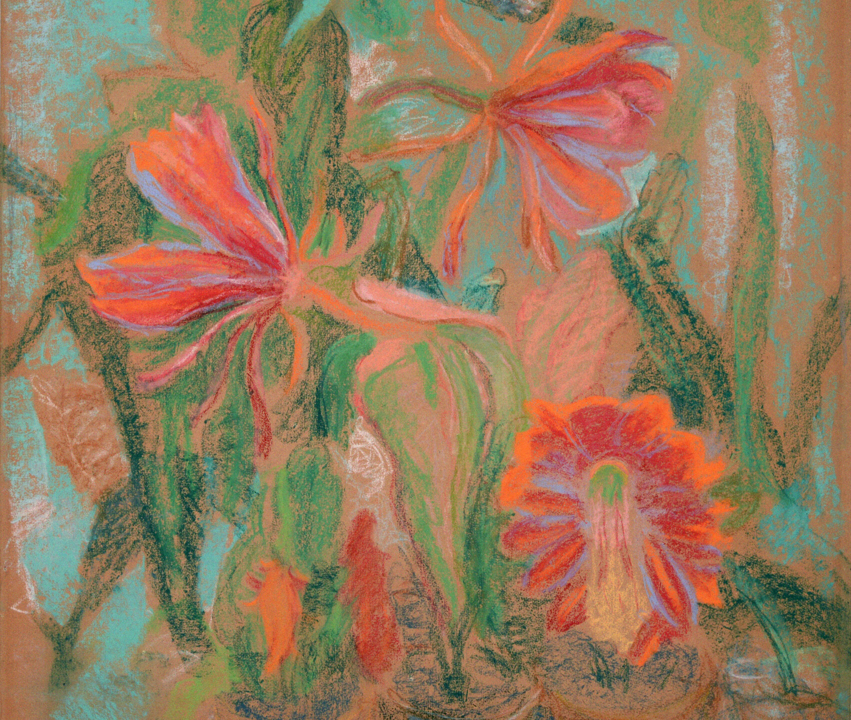 Alhed Larsen, Blomstrende rød kaktus, 1920, pastel på papir, 620 x 550 mm, Kunstmuseum Brandts297000482e88e3bbf298a07f42917027662e1d6d5e2435bda467f80864c55e5a lille
