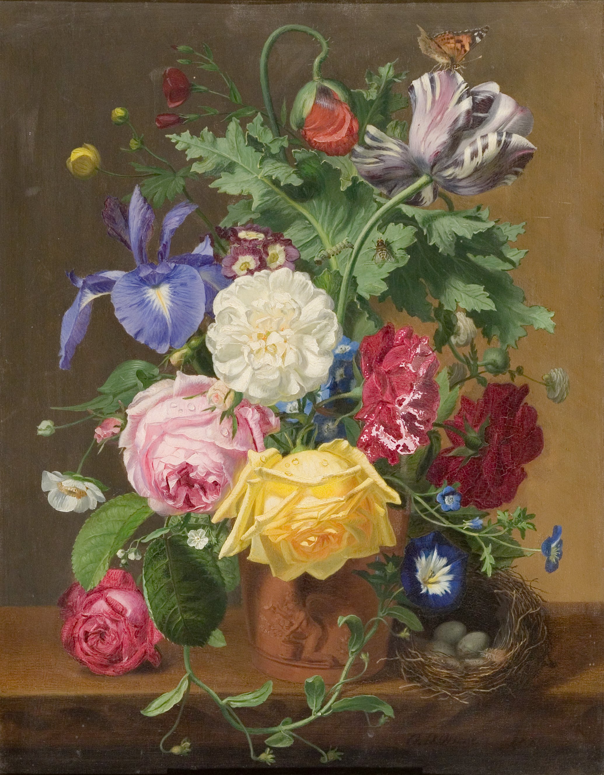 O.D. Ottesen, Blomsterbillede, 1885, Ribe KunstmuseumWEB
